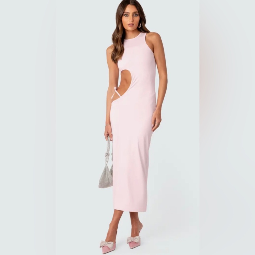 Edikted Anita Two-Piece Cutout Maxi Dress &
Thong